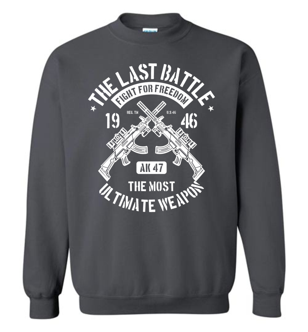 AK-47 The Most Ultimate Weapon - Men's Pro Gun Sweatshirt - Dark Heather
