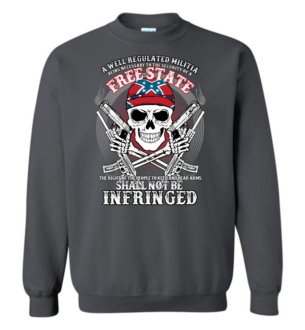 The right of the people to keep and bear arms shall not be infringed - Men's 2nd Amendment Sweatshirt - Charcoal