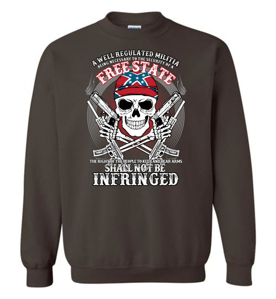 The right of the people to keep and bear arms shall not be infringed - Men's 2nd Amendment Sweatshirt - Dark Brown