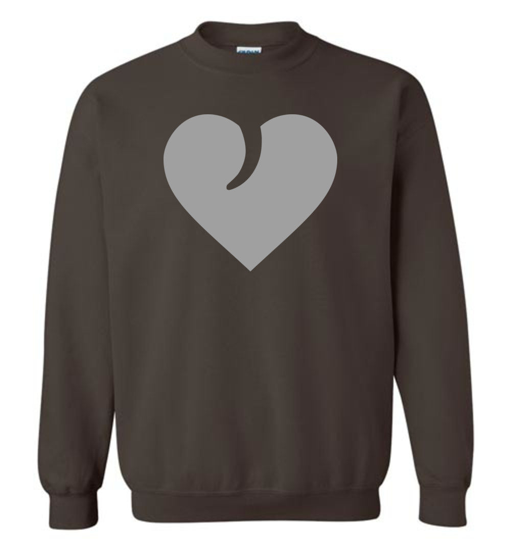 I Love Guns, Heart and Trigger - Men's 2nd Amendment Apparel - Dark Brown Sweatshirt