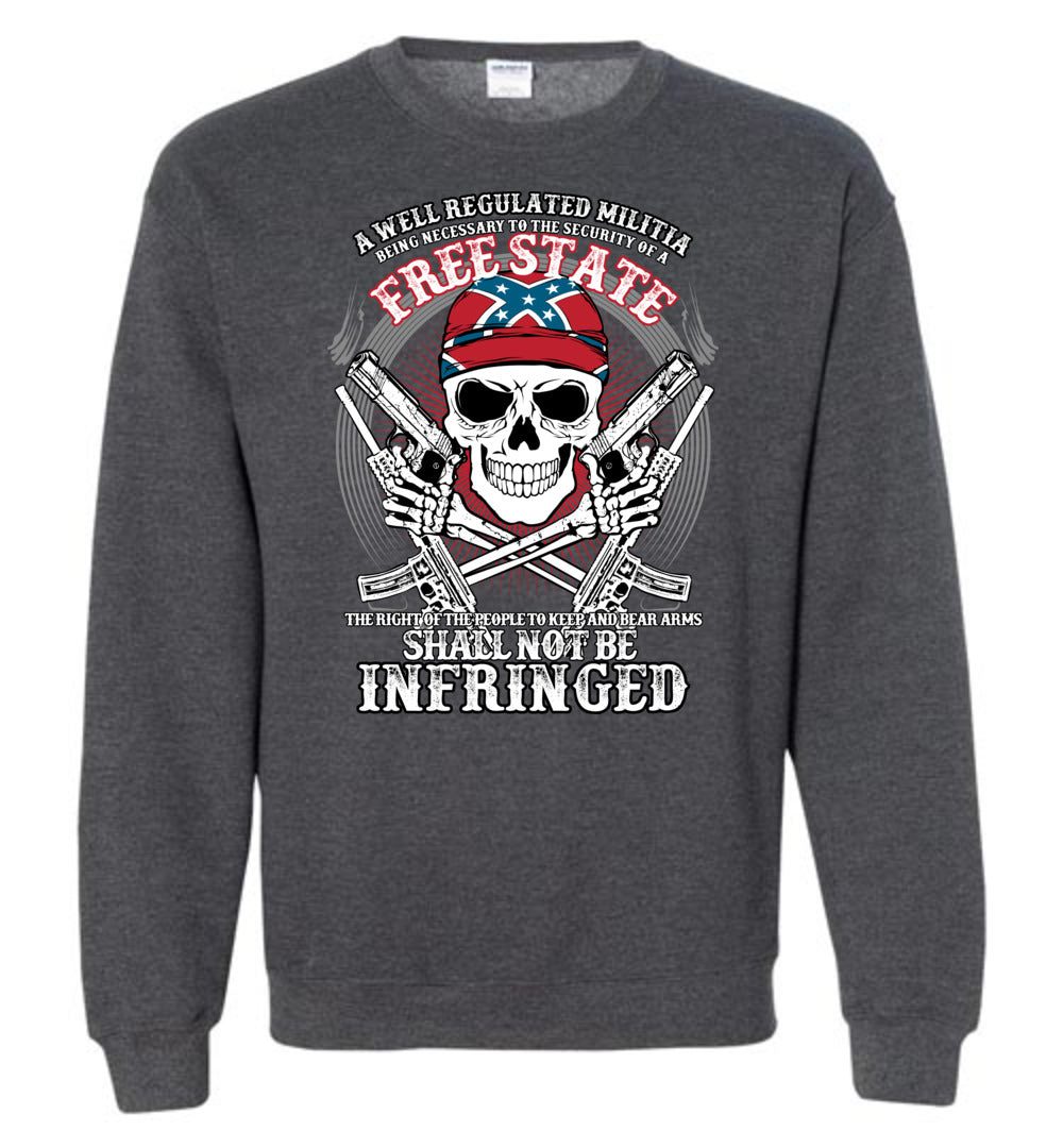 The right of the people to keep and bear arms shall not be infringed - Men's 2nd Amendment Sweatshirt - Dark Heather