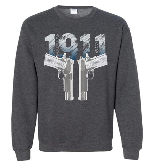 Colt 1911 Handgun - 2nd Amendment Sweatshirt - Dark Heather
