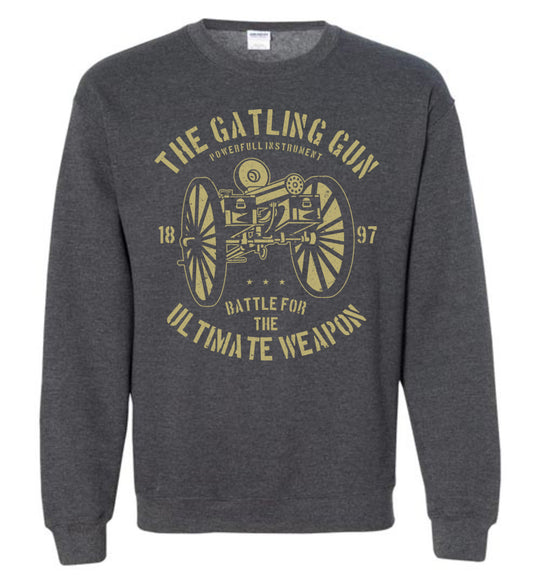 The Gatling Gun - Men's Sweatshirt - Dark Heather