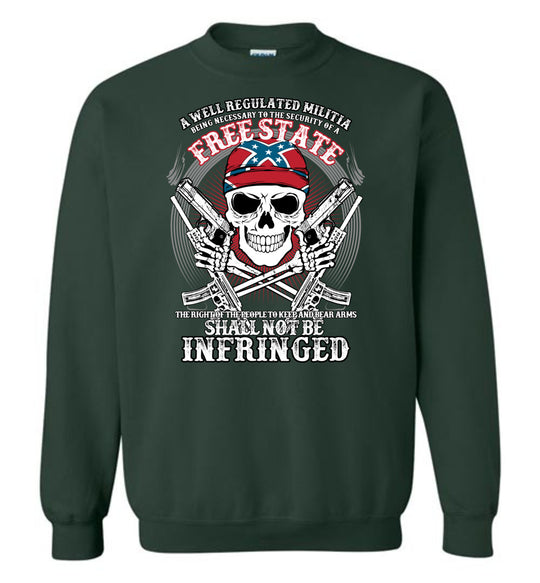 The right of the people to keep and bear arms shall not be infringed - Men's 2nd Amendment Sweatshirt - Green