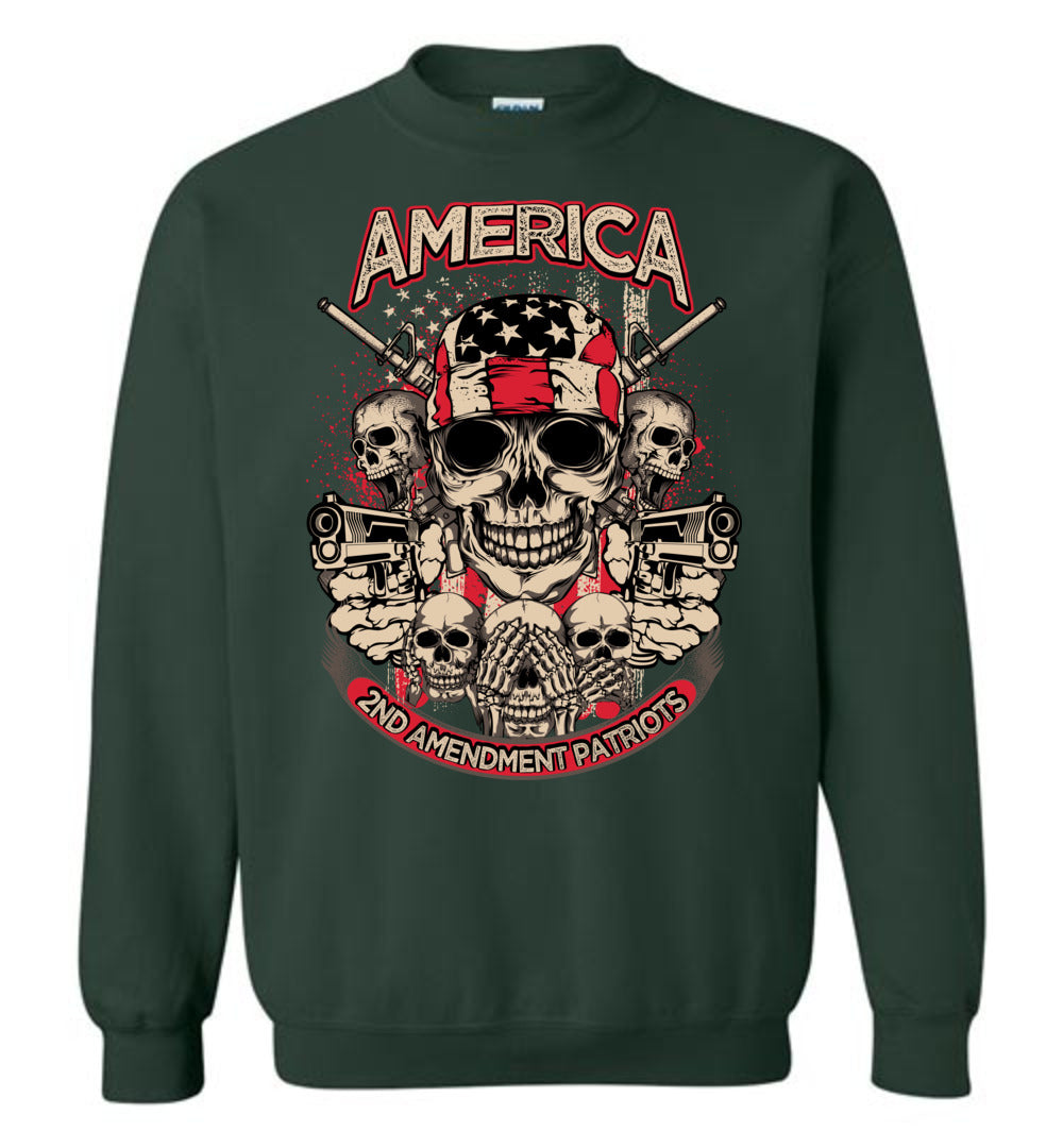 2nd Amendment Patriots - Pro Gun Men's Apparel - Green Sweatshirt
