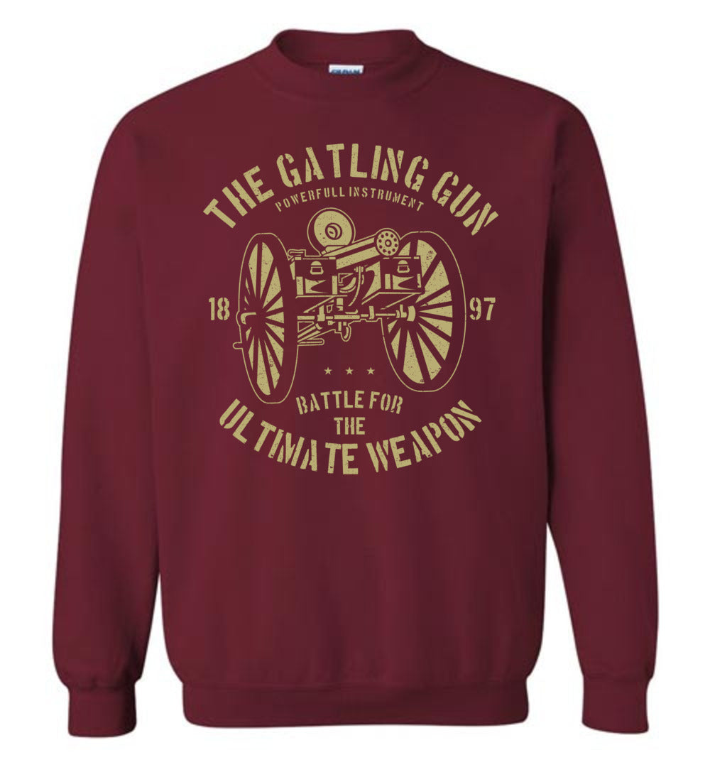 The Gatling Gun - Men's Sweatshirt - Garnet