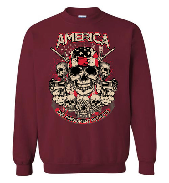 2nd Amendment Patriots - Pro Gun Men's Apparel - Red Sweatshirt