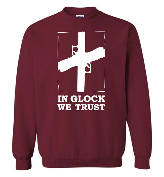 In Glock We Trust - Pro Gun Men’s Sweatshirt - Red