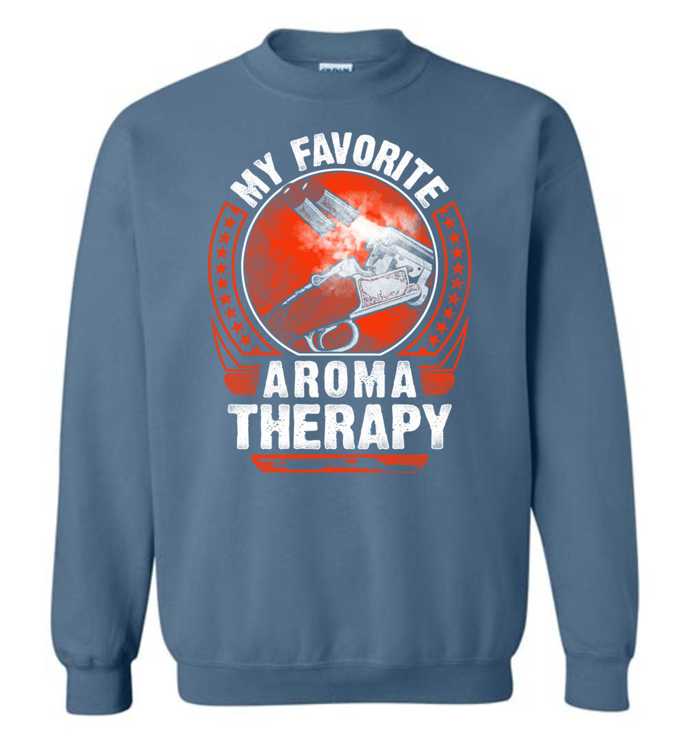 My Favorite Aroma Therapy - Pro Gun Men's Sweatshirt - Indigo Blue