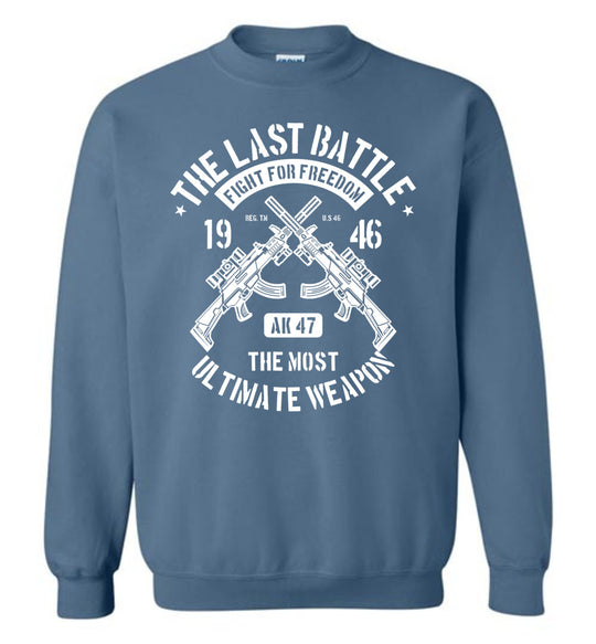 AK-47 The Most Ultimate Weapon - Men's Pro Gun Sweatshirt - Light Blue
