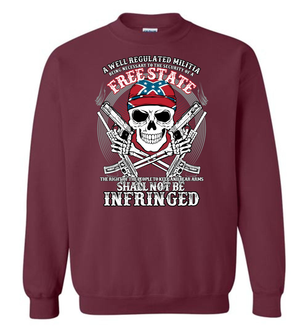 The right of the people to keep and bear arms shall not be infringed - Men's 2nd Amendment Sweatshirt - Maroon
