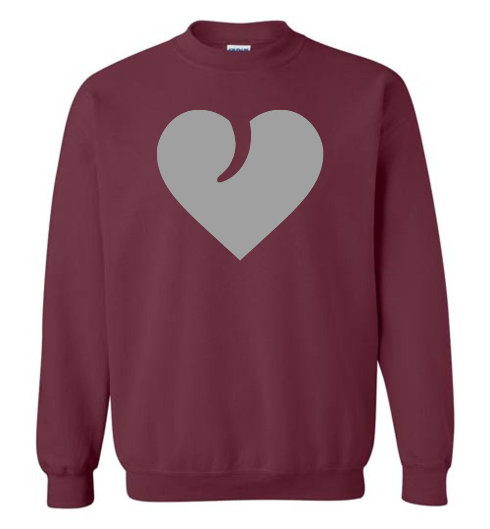 I Love Guns, Heart and Trigger - Men's 2nd Amendment Apparel - Maroon Sweatshirt