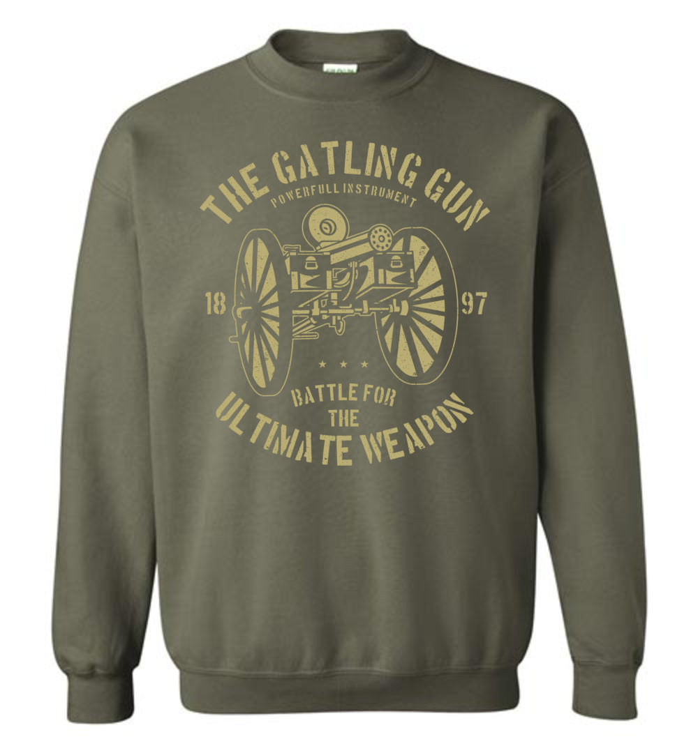 The Gatling Gun - Men's Sweatshirt - Military Green
