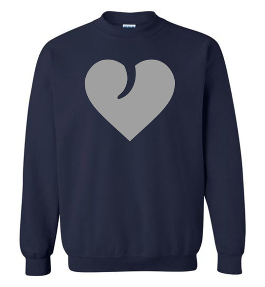 I Love Guns, Heart and Trigger - Men's 2nd Amendment Apparel - Navy Sweatshirt