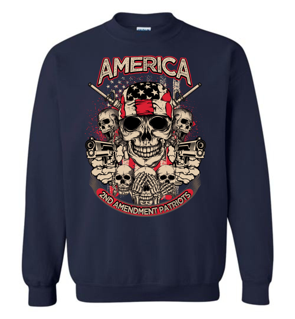 2nd Amendment Patriots - Pro Gun Men's Apparel - Navy Sweatshirt
