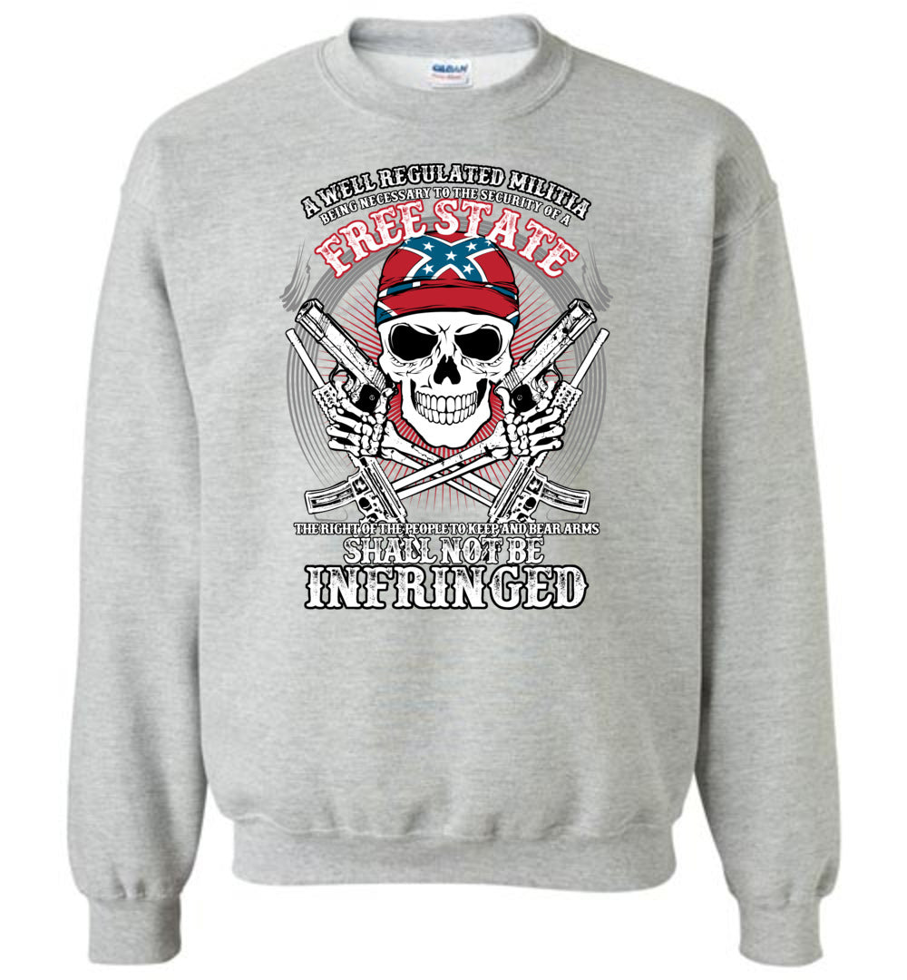 The right of the people to keep and bear arms shall not be infringed - Men's 2nd Amendment Sweatshirt - Sports Grey