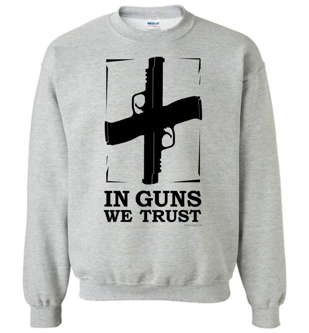 In Guns We Trust - Shooting Men's Sweatshirt - Sports Grey