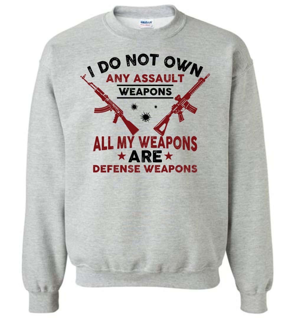I Do Not Own Any Assault Weapons - 2nd Amendment Men's Sweatshirt - Sports Grey