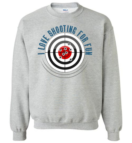 I Love Shooting for Fun - Men's Pro Gun Apparel - Sports Grey Sweatshirt