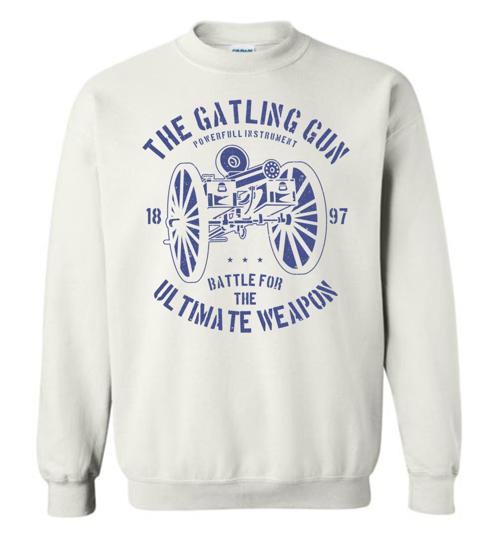 The Gatling Gun - Men's Sweatshirt - White