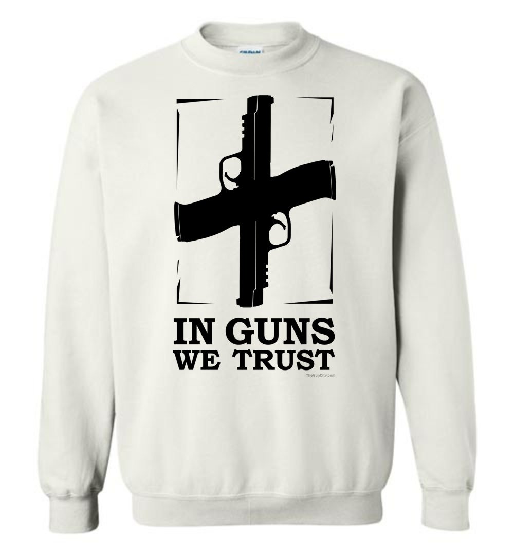 In Guns We Trust - Shooting Men's Sweatshirt - White