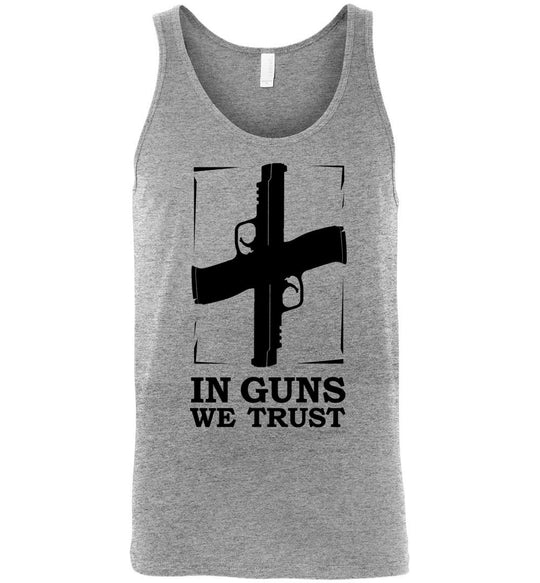In Guns We Trust - Shooting Men's Tank Top - Athletic Heather
