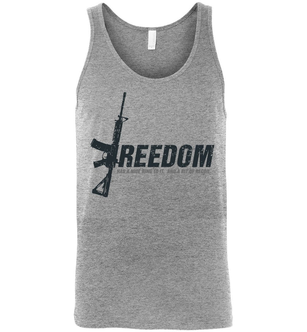 Freedom Has a Nice Ring to It. And a Bit of Recoil - Men's Pro Gun Clothing - Athletic Heather Tank Top