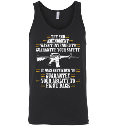 The 2nd Amendment wasn't intended to guarantee your safety - Pro Gun Men's Apparel - Dark Grey Heather Tank Top