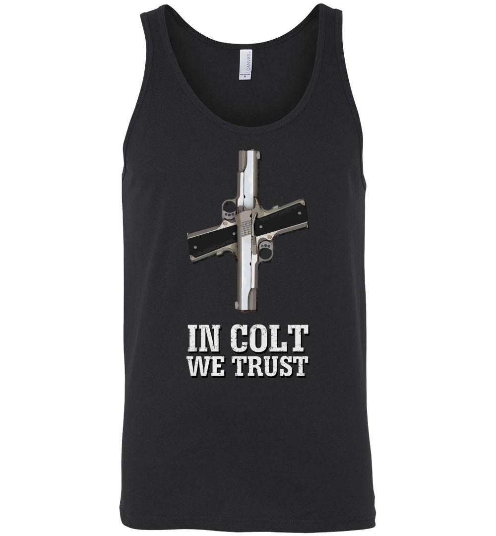 In Colt We Trust - Men's Pro Gun Clothing - Black Tank Top