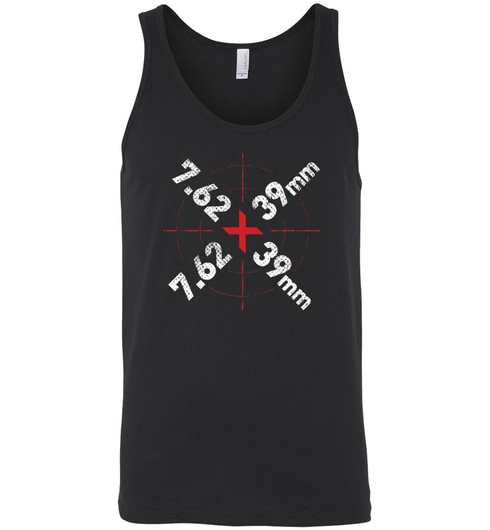 7.62 x 39mm Caliber Ammo AK-47 Tactical Gun Men's Tank Top - Black