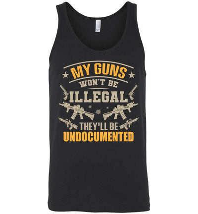 My Guns Won't Be Illegal They'll Be Undocumented - Men's Shooting Clothing - Black Tank Top