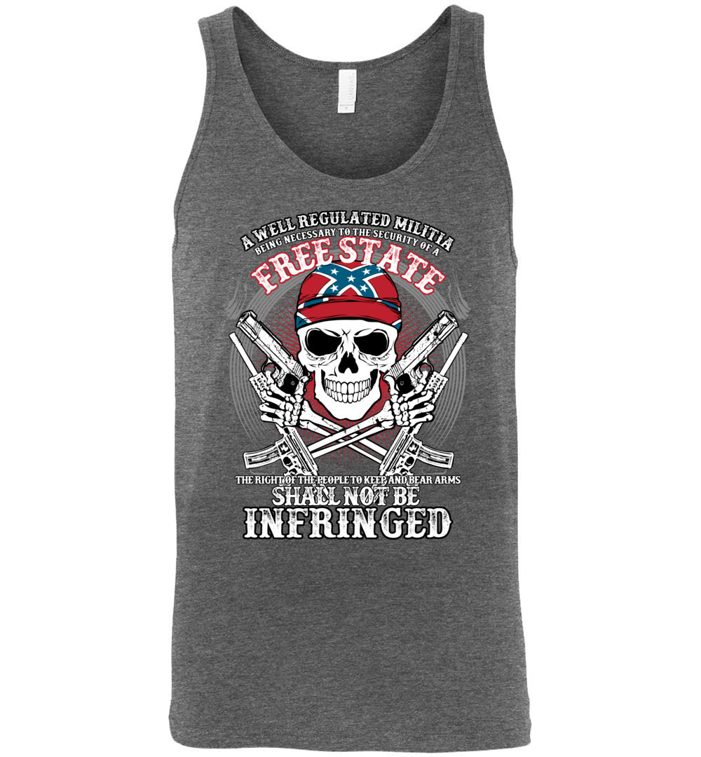 The right of the people to keep and bear arms shall not be infringed - Men's 2nd Amendment Tank Top - Deep Heather