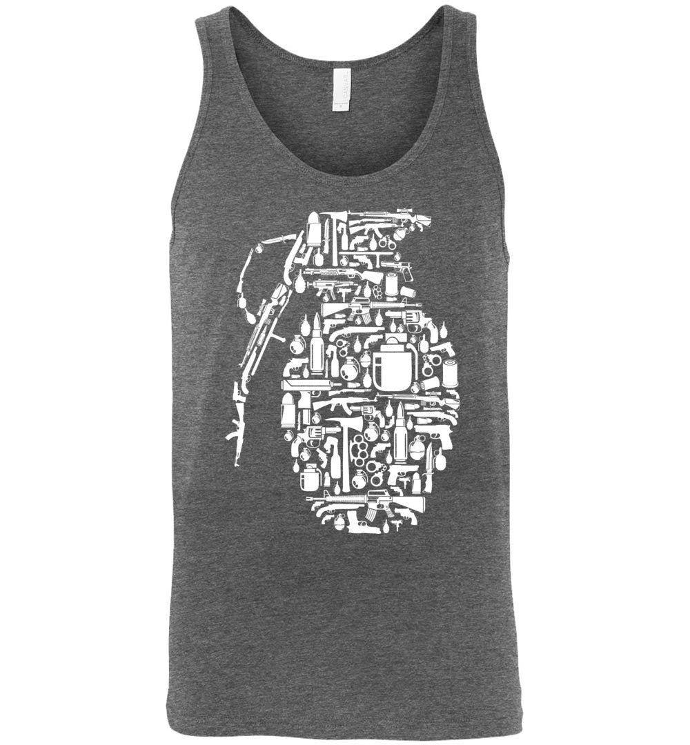 Grenade Made of Guns - Men's Shooting Tank Top - Deep Heather