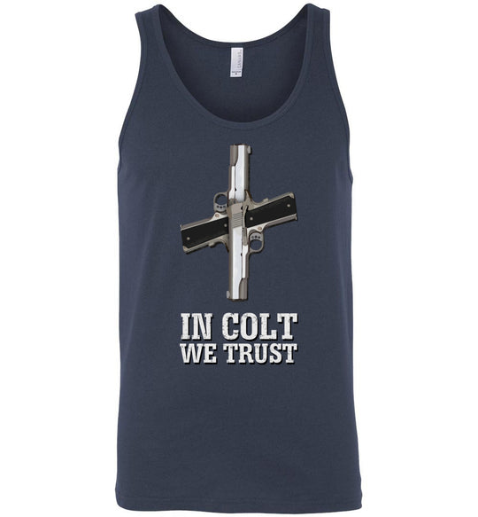 In Colt We Trust - Men's Pro Gun Clothing - Navy Tank Top