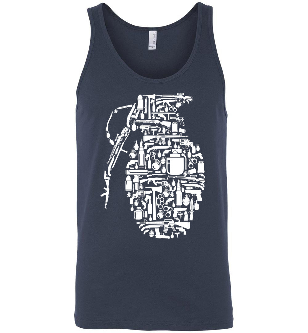 Grenade Made of Guns - Men's Shooting Tank Top - Navy