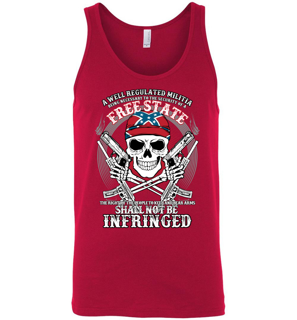 The right of the people to keep and bear arms shall not be infringed - Men's 2nd Amendment Tank Top - Red