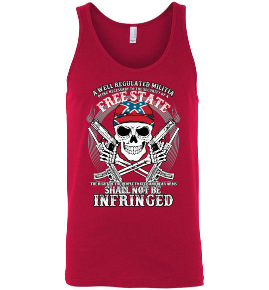 The right of the people to keep and bear arms shall not be infringed - Men's 2nd Amendment Tank Top - Red