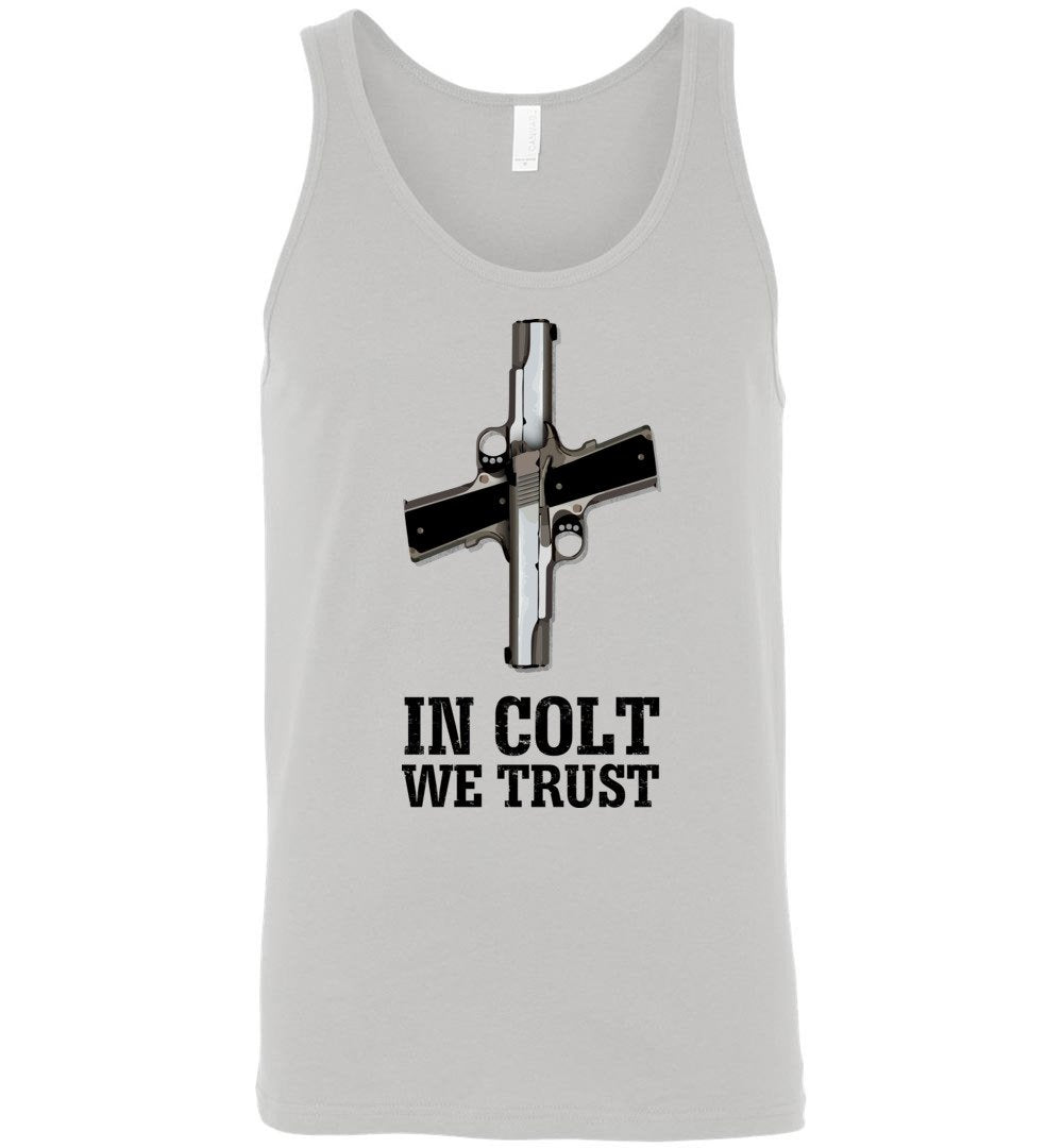 In Colt We Trust - Men's Pro Gun Clothing - Light Grey Tank Top