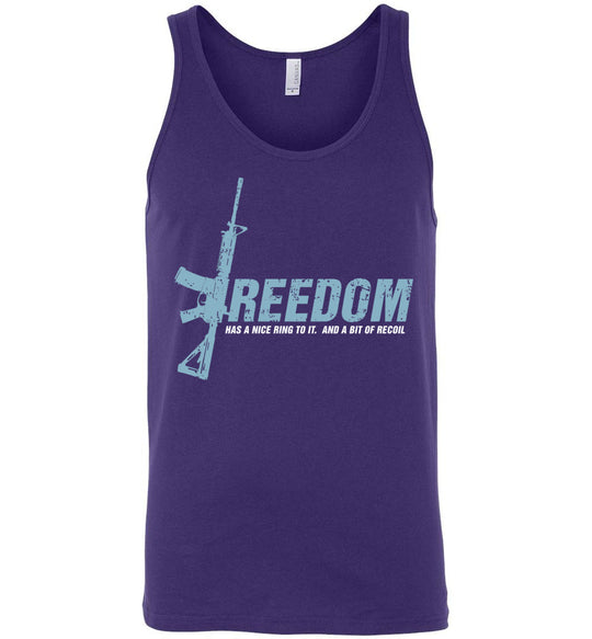 Freedom Has a Nice Ring to It. And a Bit of Recoil - Men's Pro Gun Clothing - Purple Tank Top