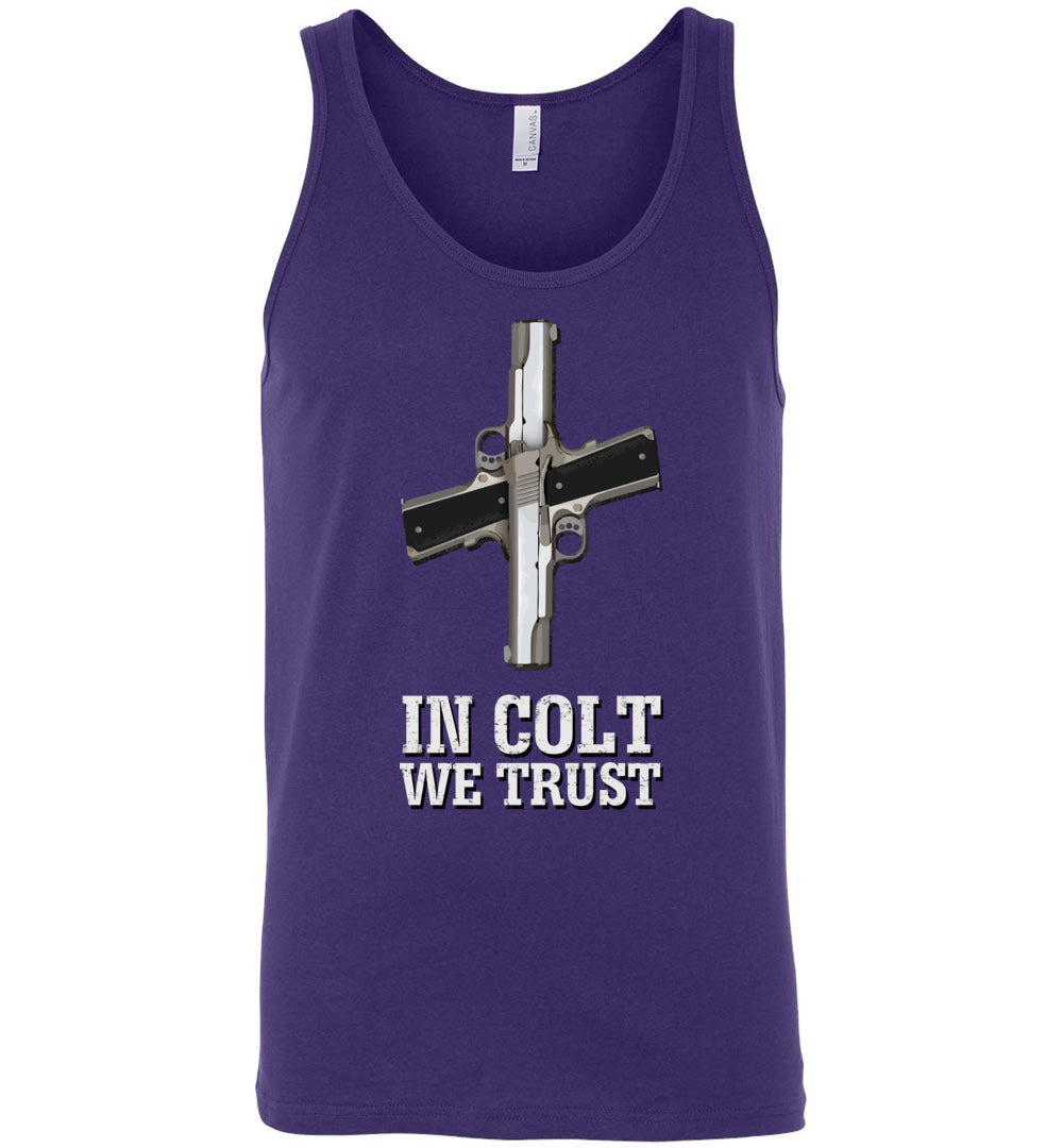 In Colt We Trust - Men's Pro Gun Clothing - Purple Tank Top