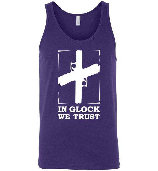 In Glock We Trust - Pro Gun Men’s Tank Top - Purple