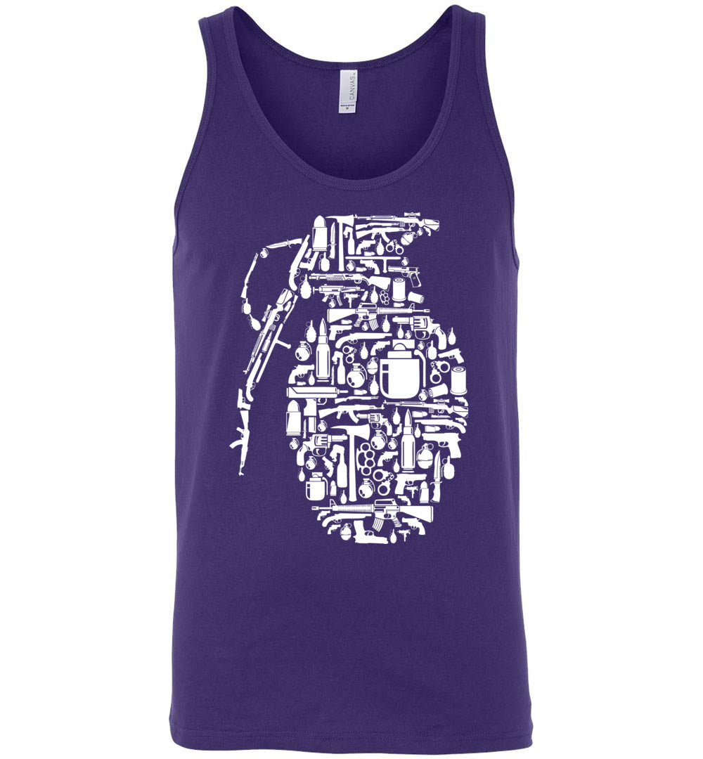 Grenade Made of Guns - Men's Shooting Tank Top - Purple