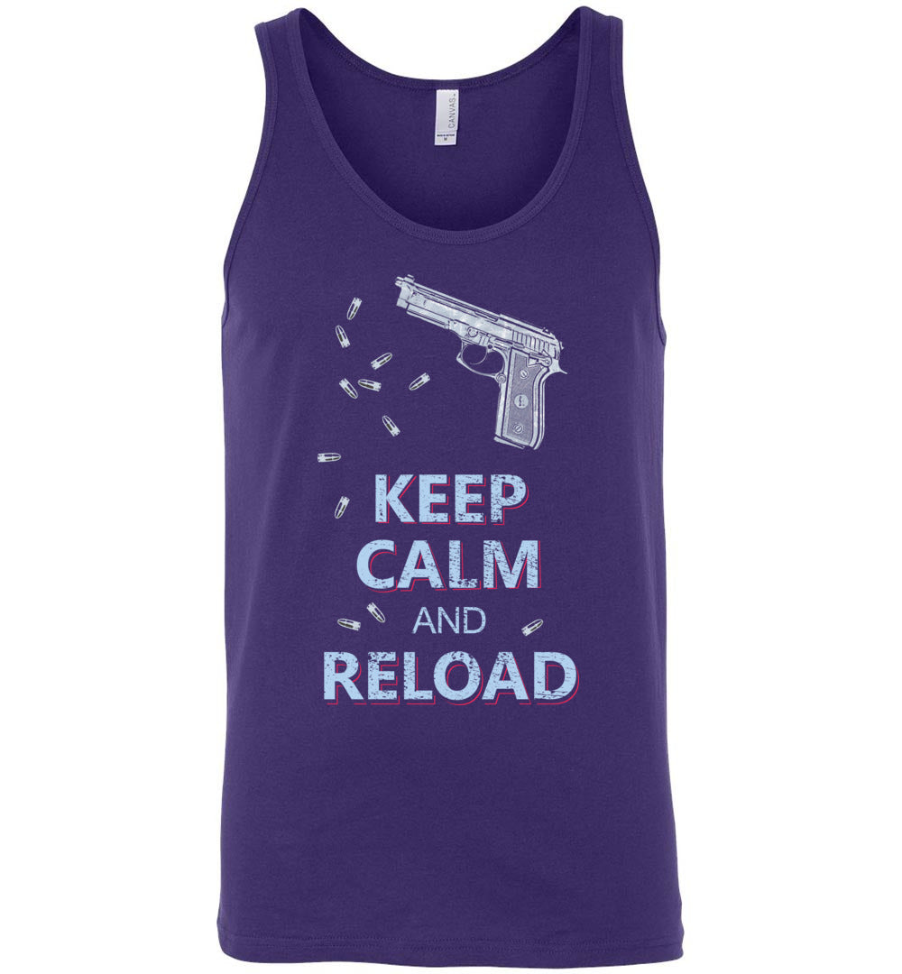 Keep Calm and Reload - Pro Gun Men's Tank Top - Purple