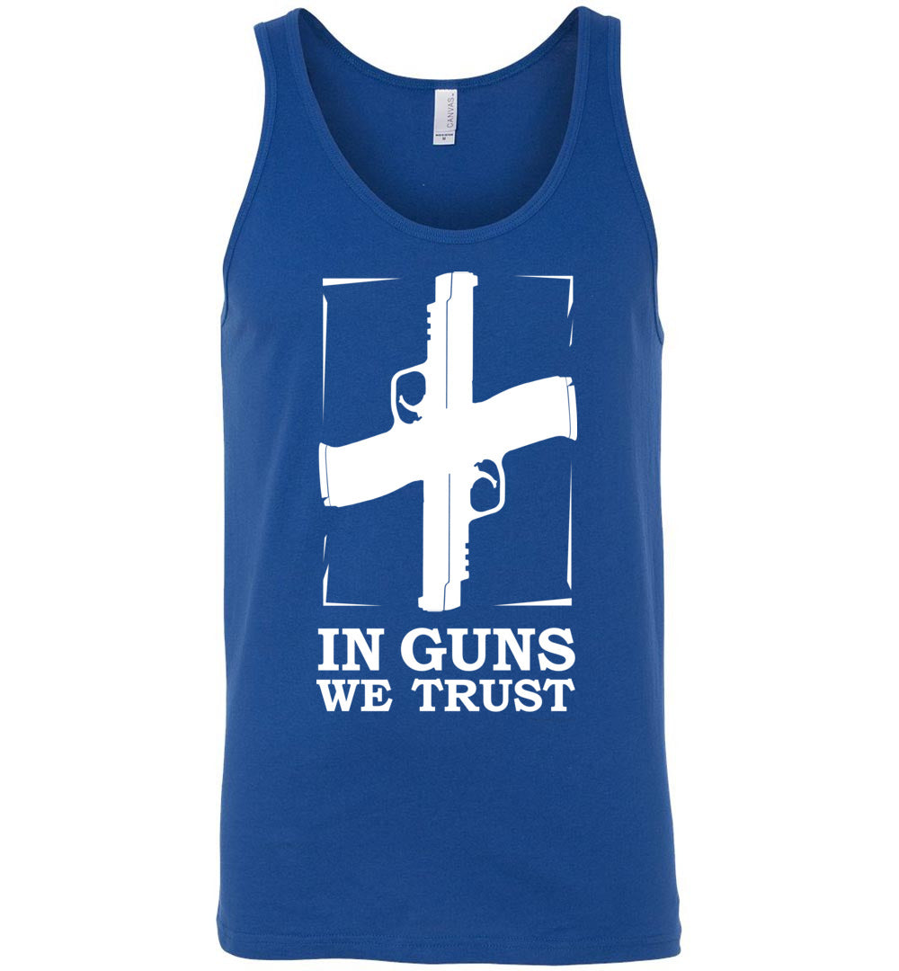 In Guns We Trust - Shooting Men's Tank Top - Blue