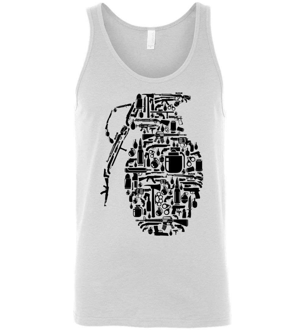 Grenade Made of Guns - Men's Shooting Tank Top - White