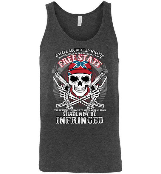 The right of the people to keep and bear arms shall not be infringed - Men's 2nd Amendment Tank Top - Dark Grey Heather