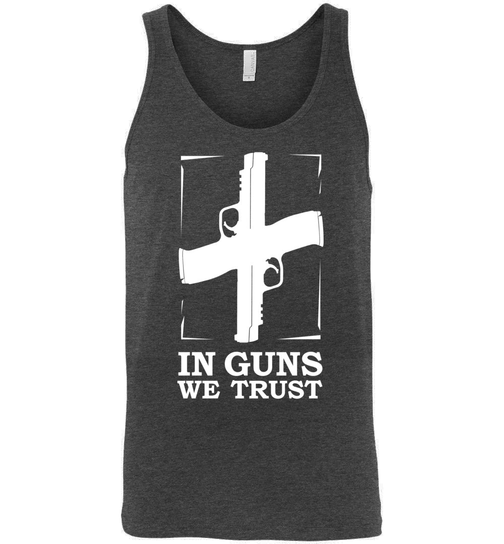 In Guns We Trust - Shooting Men's Tank Top - Dark Grey Heather