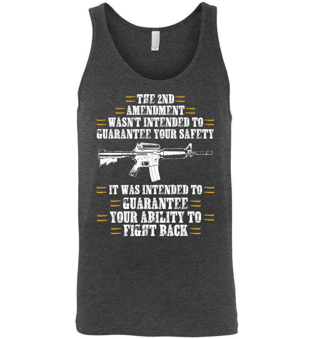 The 2nd Amendment wasn't intended to guarantee your safety - Pro Gun Men's Apparel -  Deep Heather Tank Top