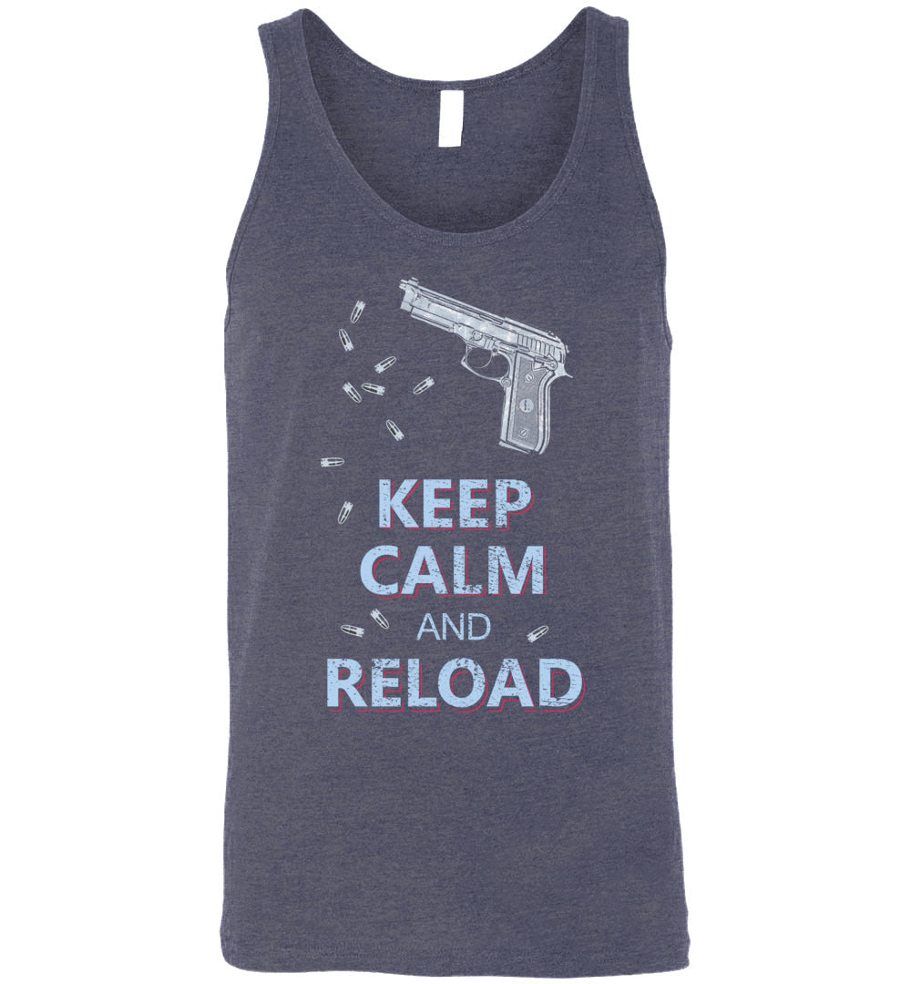 Keep Calm and Reload - Pro Gun Men's Tank Top - Heather Navy