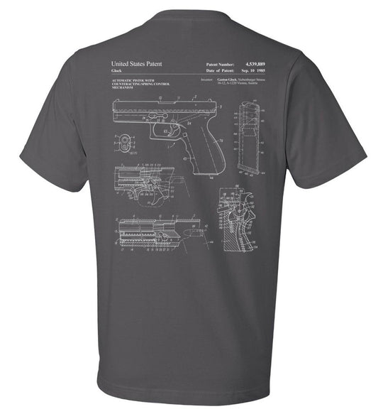 Glock Handgun Patent Men's T-Shirt - Back